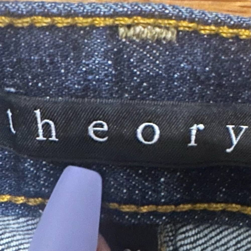 Theory Dark Wash Fit and Flare/Bootcut Jeans - Picture 7 of 7
